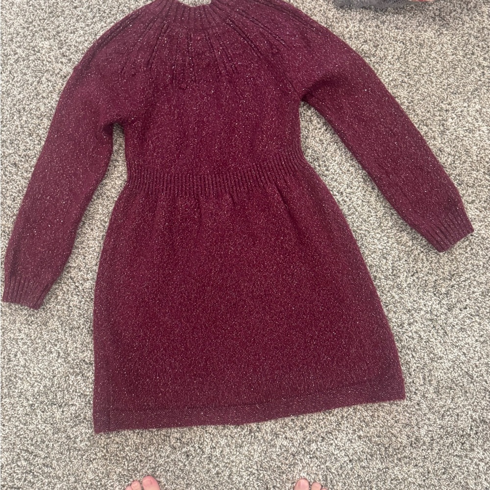 Burgundy sweater Knit Dress